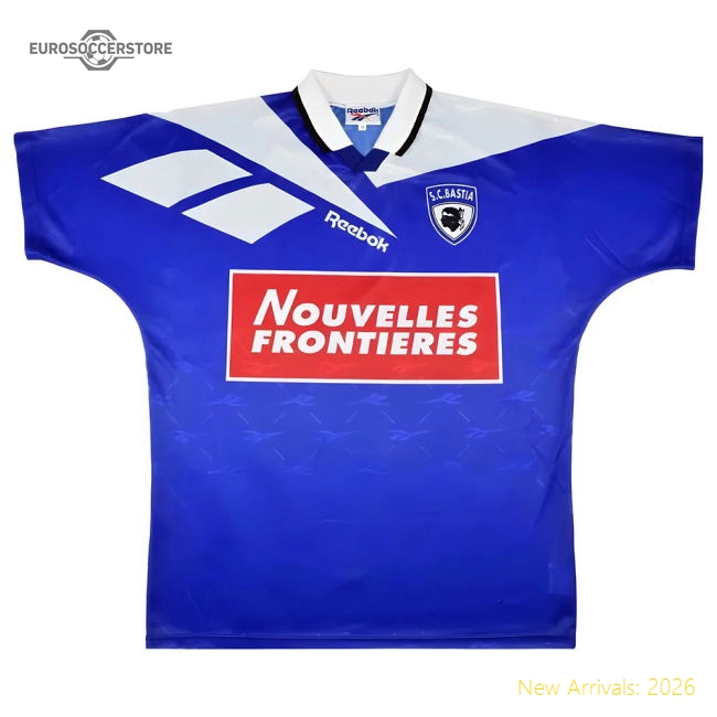 Bastia 1996-97 Home Shirt ((Excellent) M)-Vantage Point Soccer